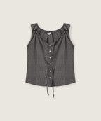 ROEM Neck shirring tank top blouse RMBNG37RTA