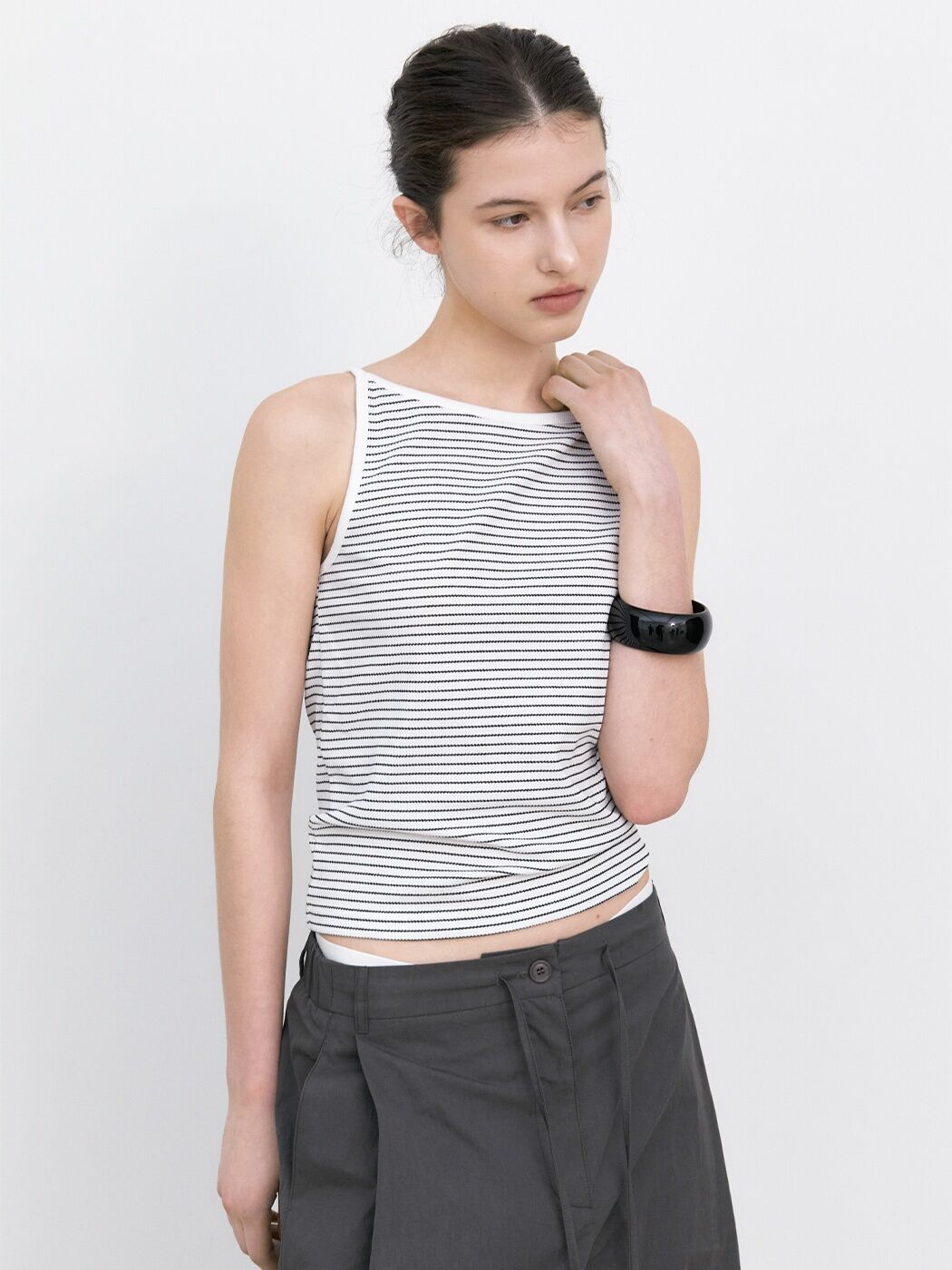 ATELIER NAIN ESSENTIAL STRIPE SLEEVELESS TEE (Z-T-6819)
