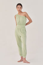 OZEZ OZEZ Jumpsuit Stitched Smoking - Pastel Green