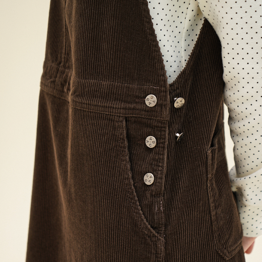 CHIQUITA CHIQUITA Overall Skirt Corduroy Brown