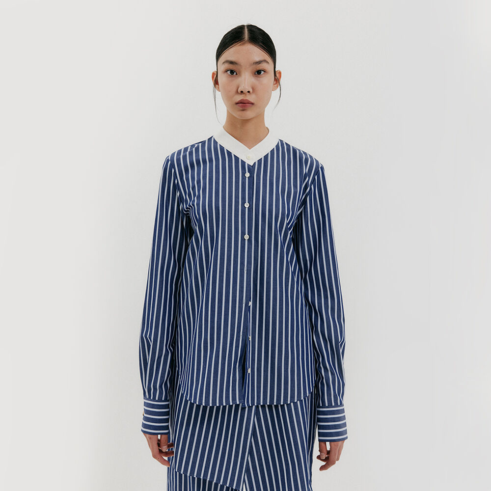 EENK Non-Collar Shirt - Navy