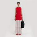 EENK Organza Layered Long Skirt - Pink