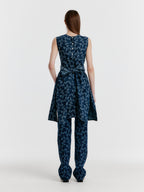 EENK [Transit Love Lee Na-yeon wearing] YISSY Jacquard Denim Pants - Navy