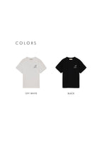 DUNST UNISEX HEART D LOGO T-SHIRT BLACK_UDTS6B140BK
