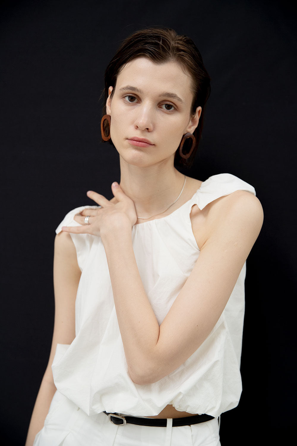 OUI MAIS NON Cloud cotton sleeveless top