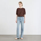 LIST Round neck puff sleeve blouse_TWWBLQ62070