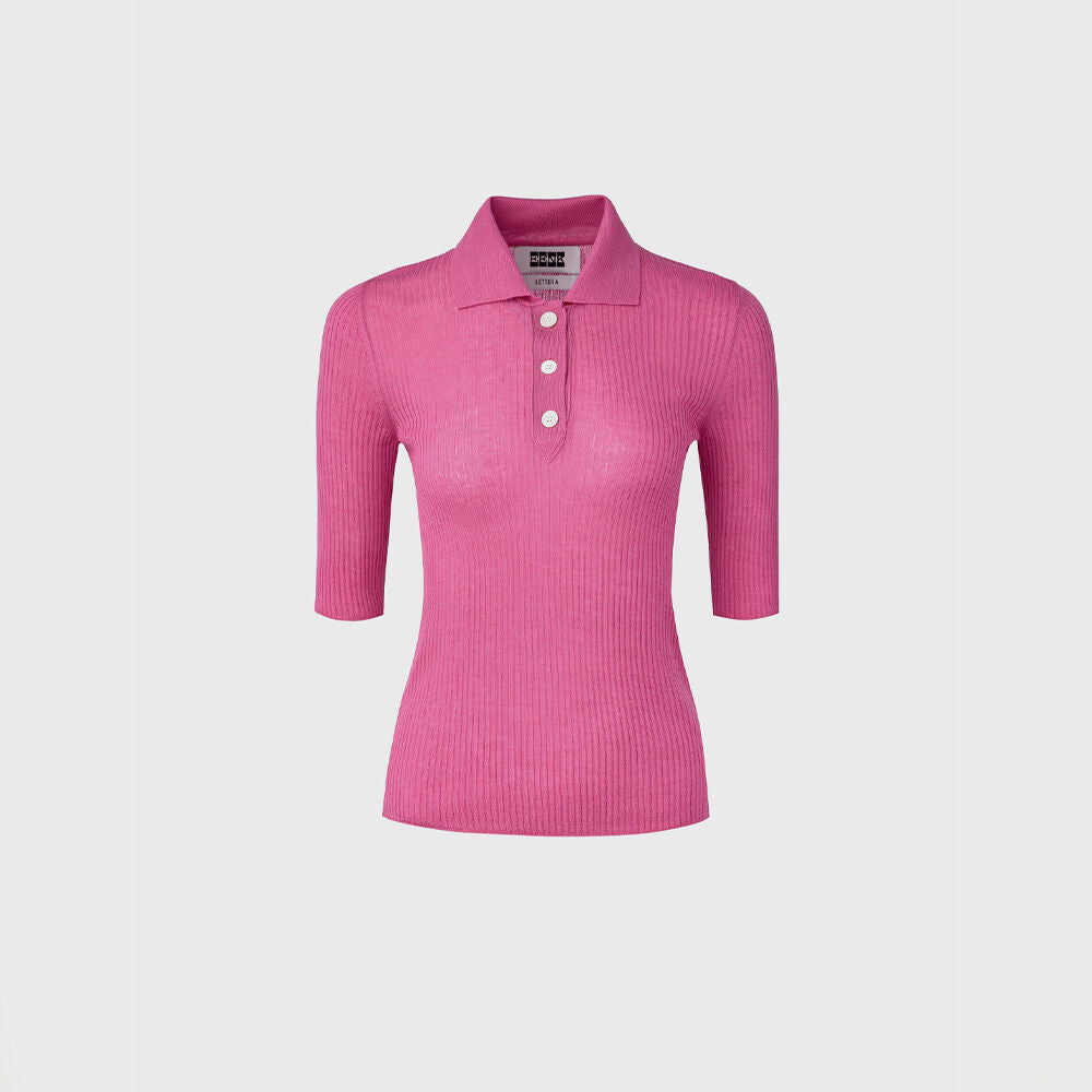 EENK Half Sleeve Knit Top - Pink