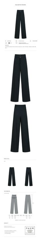 YCH HIGH-WAISTED TROUSERS NAVY (F24PT4022NV)