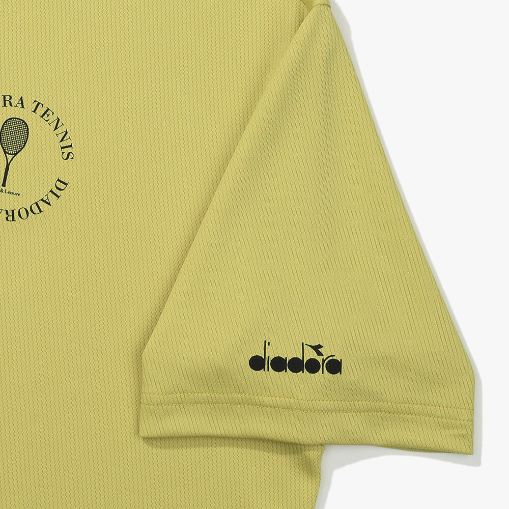 diadora Racket Graphic Mesh Short Sleeve T-Shirt YELLOW