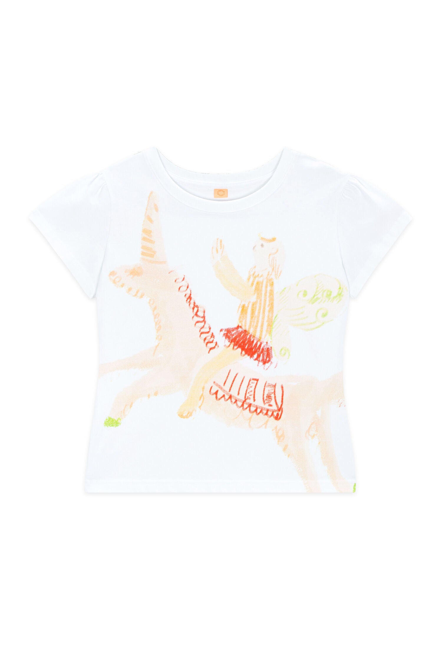 SINOON Big Unicorn Puff T-Shirt (Orange)
