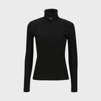 YCH YCH PLAQUE HIGH NECK TOP BLACK (W23TO910BK)