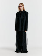 EENK YENNY Oversized Double-breasted Jacket - Black