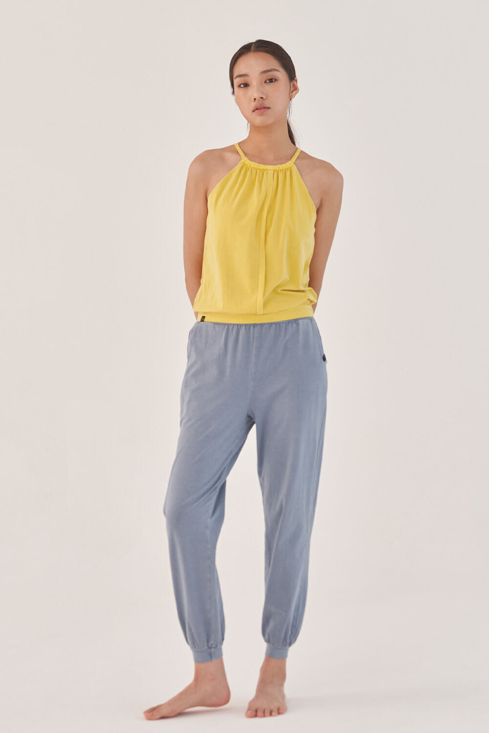 OZEZ OZTS1071 Halterneck Pigmented Camisole - Yellow