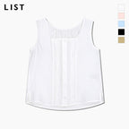 LIST Sheer pin tuck button sleeveless blouse_TWWBLQ62220