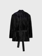 EENK ZOVIET Shawl Collar Single-Button Jacket - Black