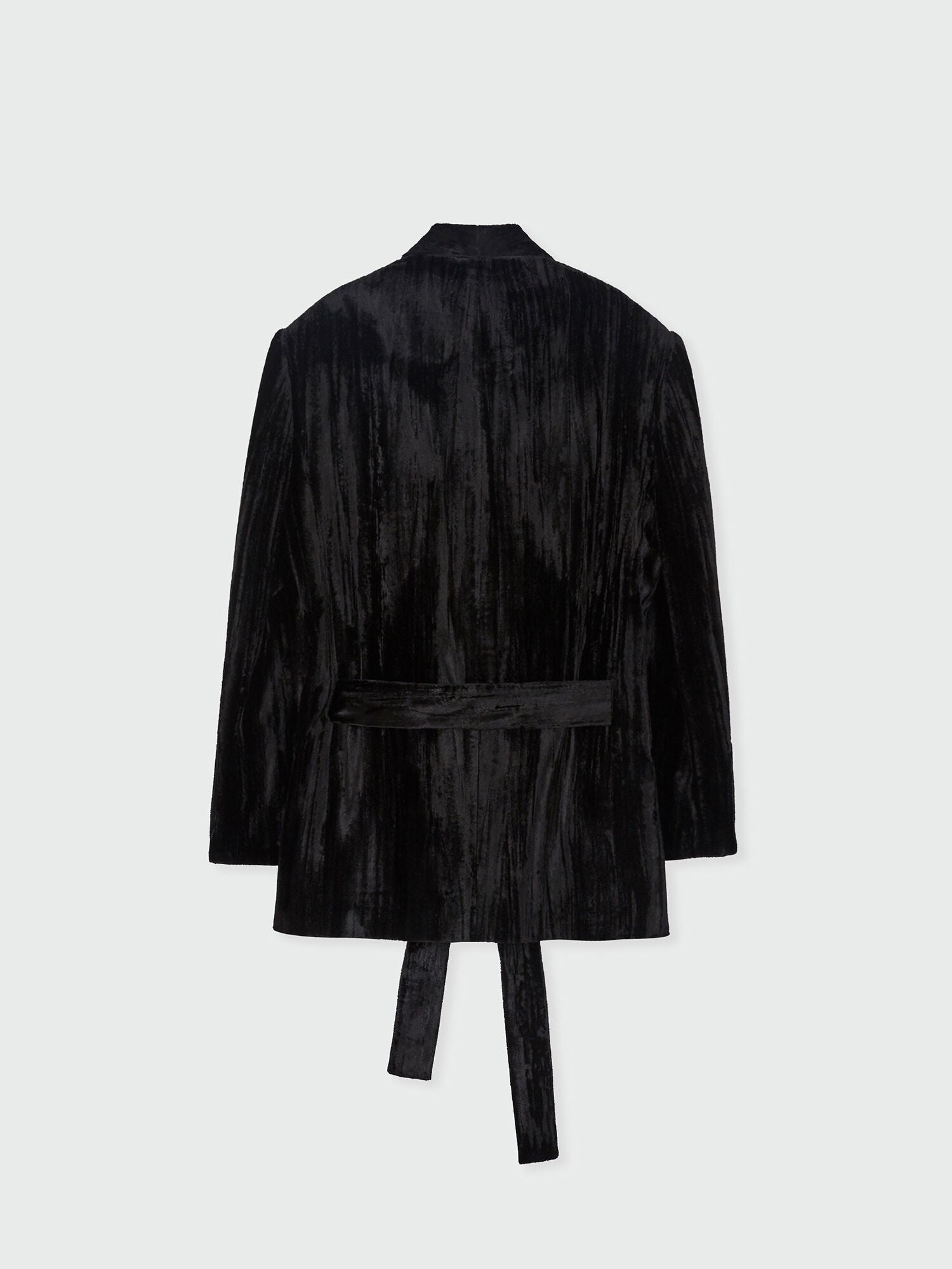 EENK ZOVIET Shawl Collar Single-Button Jacket - Black