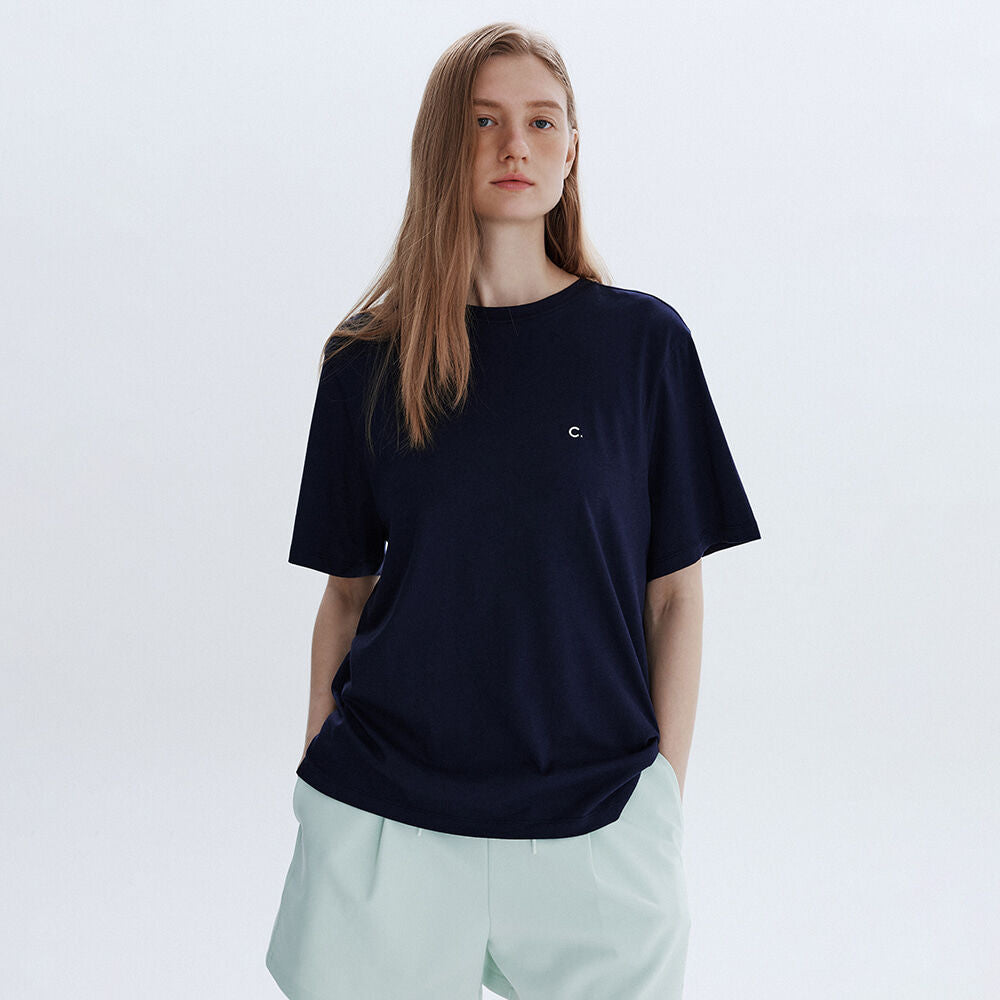 CLOVE [26SM clove] Daily Loose-fit T-Shirt (Navy)