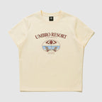 UMBRO Beach Club Arch Lettering Graphic Short Sleeve T-Shirt Ivory (UQ223CRS51)