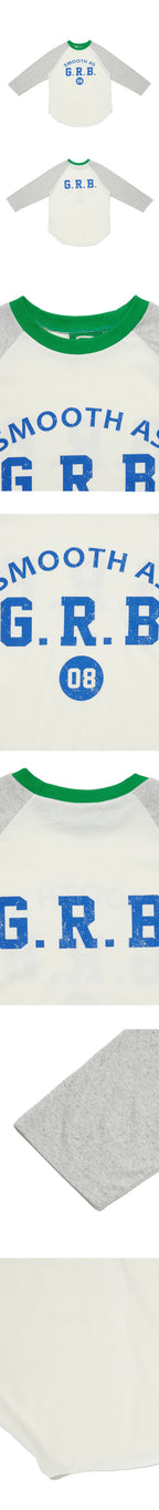 GREENBUTTER Raglan Sleeve Cookie T-shirt (Green/Blue)
