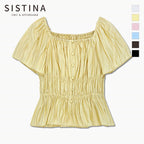 SISTINA Square neck smoking blouse_AWWBLQ21020
