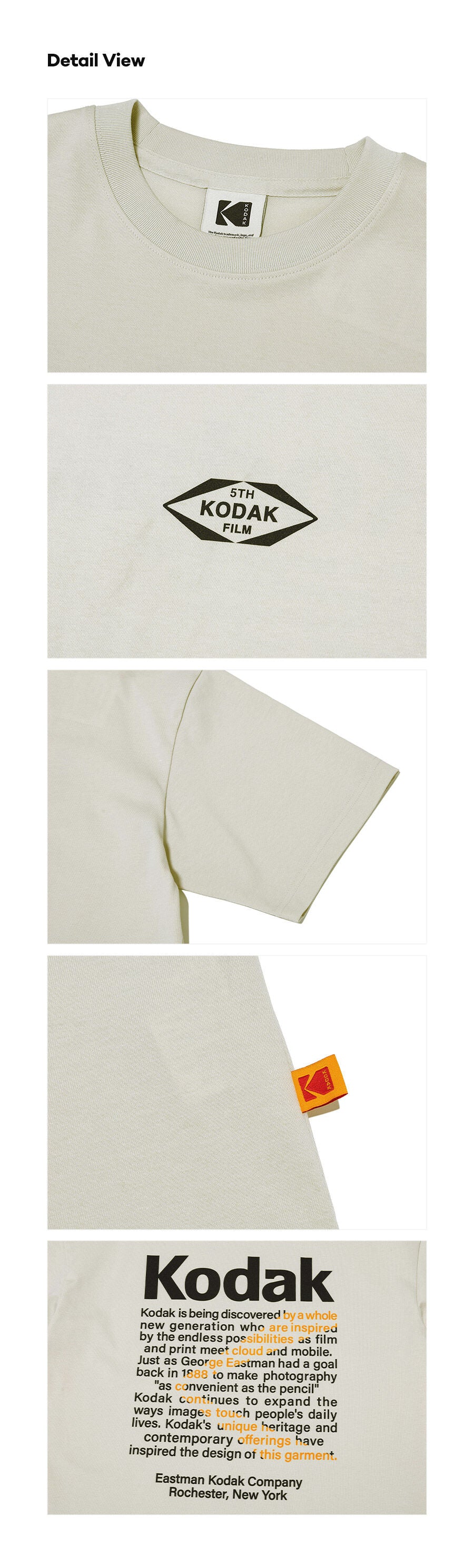 KODAK APPAREL K Aero Cool Short Sleeve T-Shirt IVORY