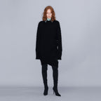YCH CABLE-KNIT DRESS BLACK (W23KT803BK)