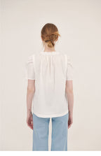 L'AUTRE DE MIN [Add color] Lautre Jane Puff White Blouse