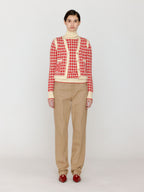 EENK EENK VITA Gingham Check Knit Vest - Red/Ivory
