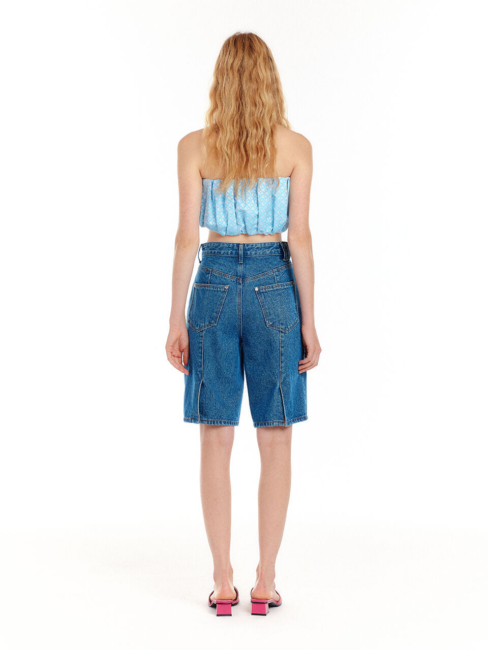 EENK EENK UCO Denim Biker Shorts - Denim Blue