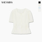 SHESMISS Eyelet lace peplum blouse_SWWBLQ22160