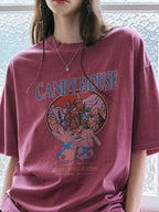 CPGN Candy House Pigment Short Sleeve T-Shirt Dusty Pink