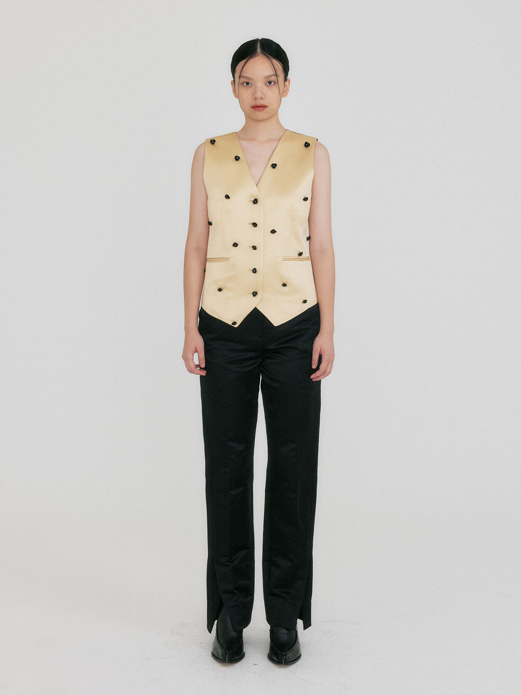 EENK ZROE Flower Buttoned Vest - Yellow