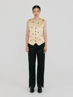 EENK ZROE Flower Buttoned Vest - Yellow