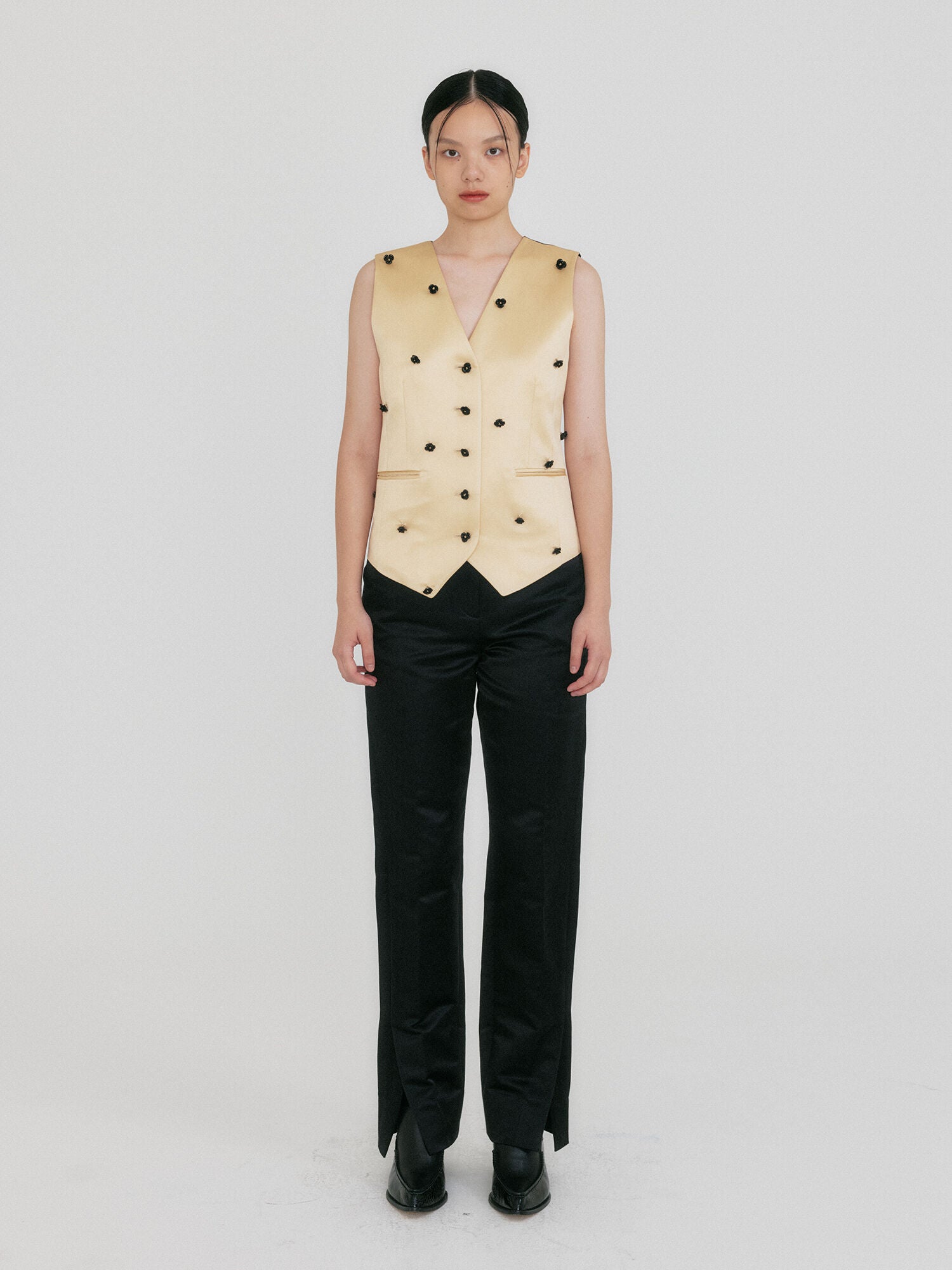 EENK ZROE Flower Buttoned Vest - Yellow