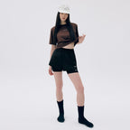 OUTDOOR VOICES Technol-OV OV STRETCH LOGO TEE (BROWN)