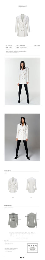 YCH CUT OUT-BACK TAILORED JACKET IVORY (F23JK113IV)