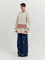 EENK EENK XANTHE Jacquard Knit Pullover - Ivory