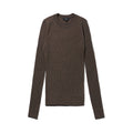 THEORY THEORY Micro Long Sleeve Knit - Dark Beige/Ivory