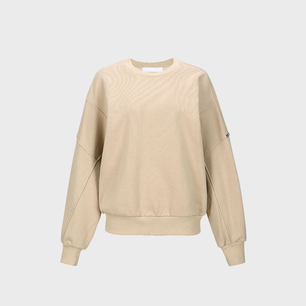 YCH MASCULIN FEMININ-PRINT SWEATSHIRT BEIGE (W23TO901BE)