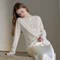 ATCORNER Modern pleated blouse cream AT6CDA007CR