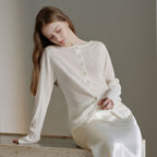 ATCORNER Modern pleated blouse cream AT6CDA007CR