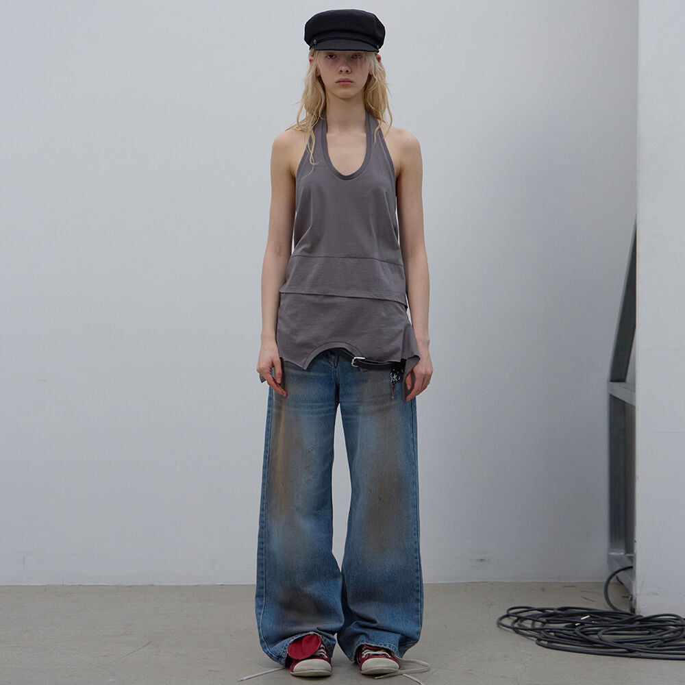 LCDC TM SUMMER HALTER TOP (DARK GREY)
