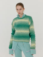 EENK EENK VASSILA Gradation Striped Pullover - Green