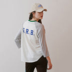 GREENBUTTER Raglan Sleeve Cookie T-shirt (Green/Blue)