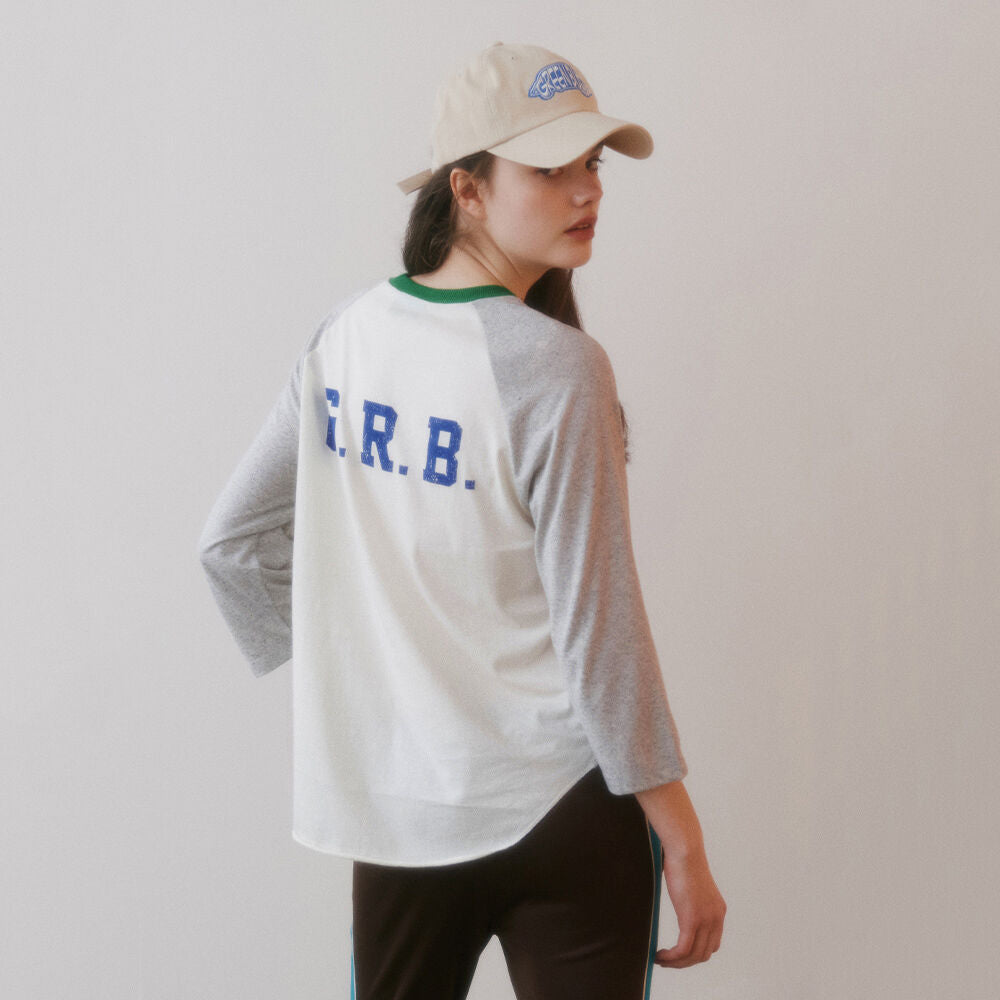 GREENBUTTER Raglan Sleeve Cookie T-shirt (Green/Blue)