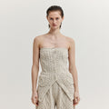 EENK EENK XRA Cable Knit Tube Top - Ivory