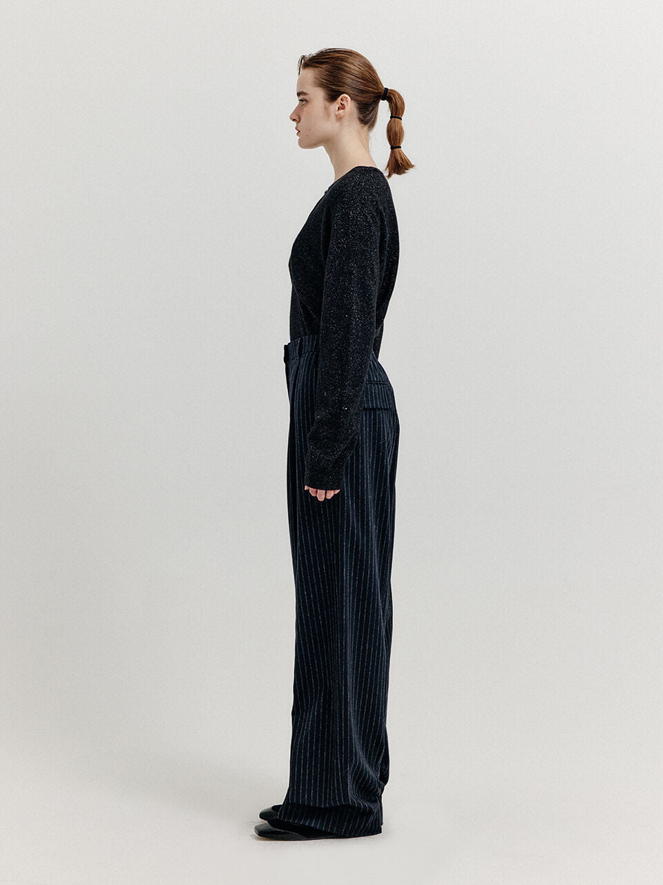 EENK XIELX Classic Pants - Navy/Grey Stripe