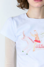 SINOON Unicorn Puff T-Shirt (White)