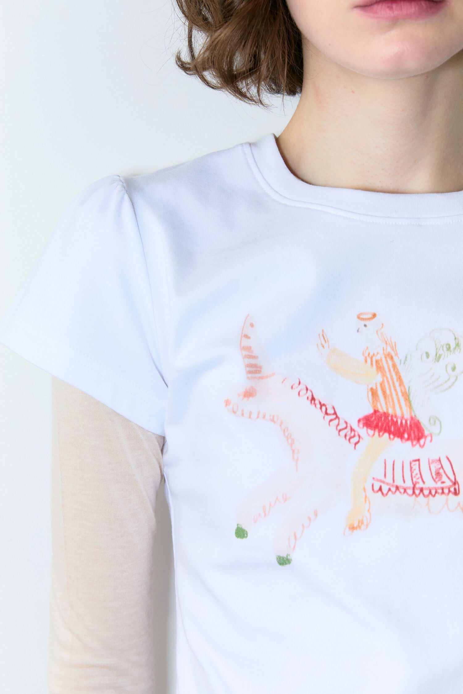 SINOON Unicorn Puff T-Shirt (White)