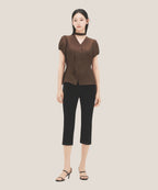 ROEM V-neck tie blouse RMBLG37RT4